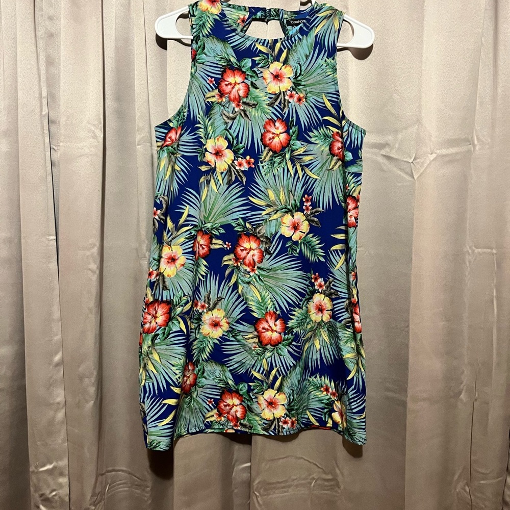 Boohoo Blue Floral Dress
